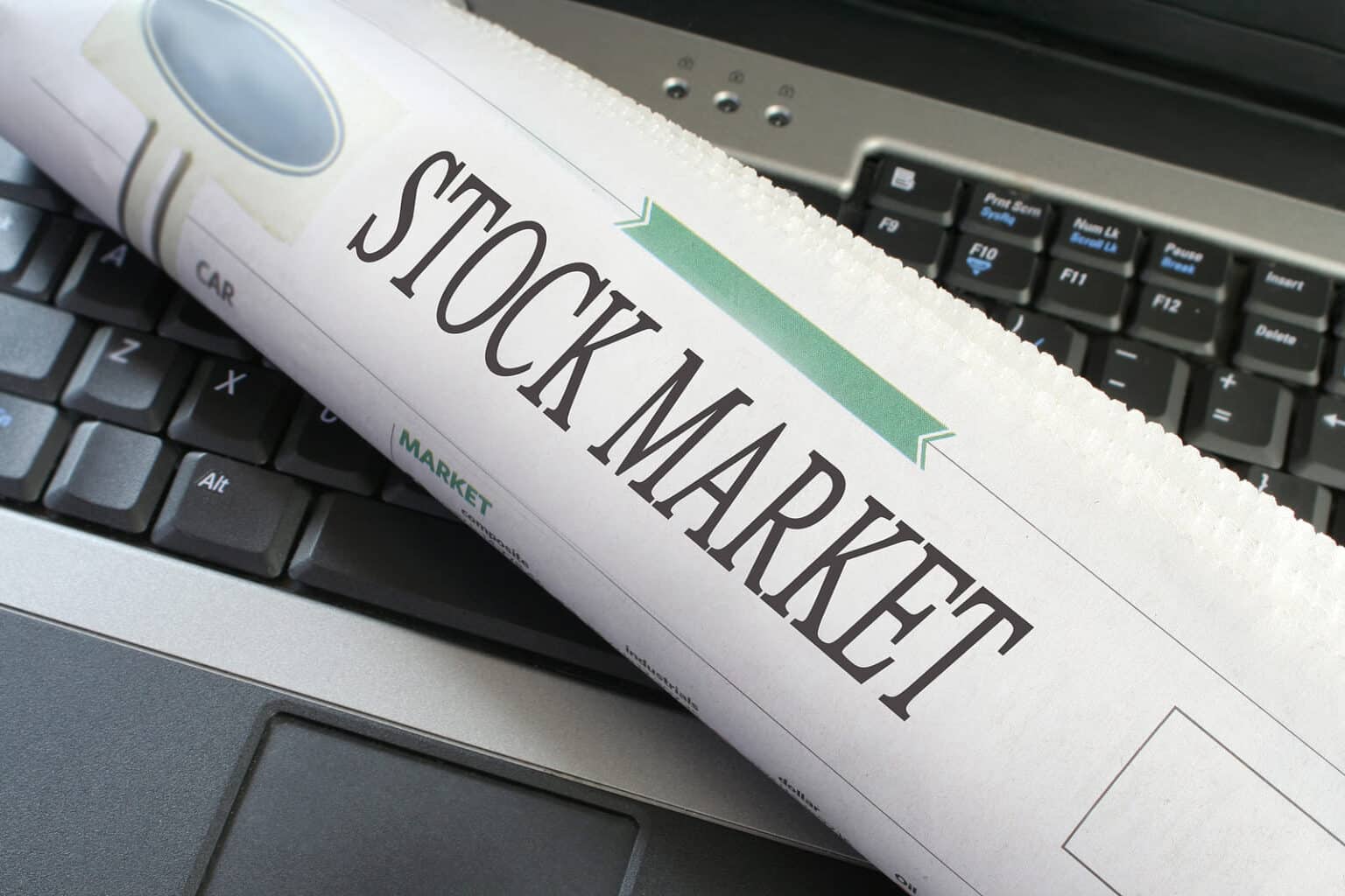 Stock market newspaper